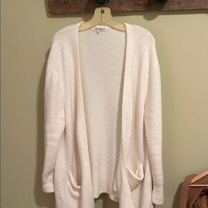 Madewell Cream Open-Front Cardigan